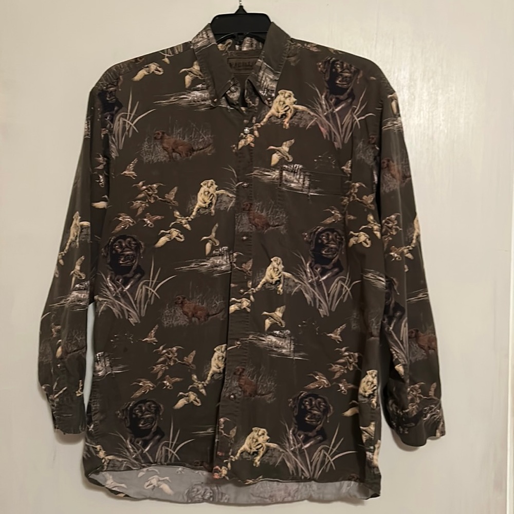 Magellan Men’s Hunter Green Cotton Sportsman Shirt